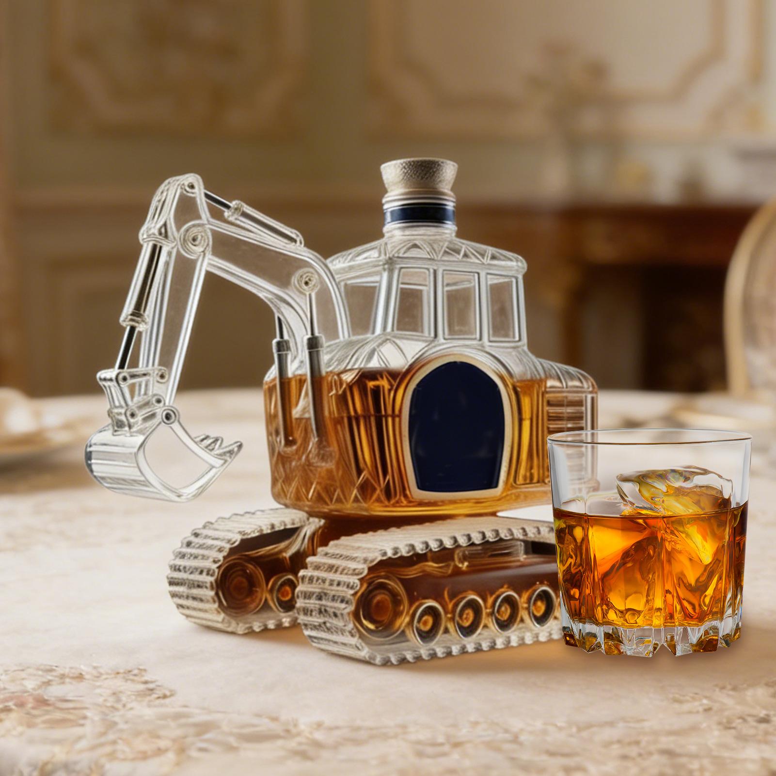 Glass Decanter Whiskey - 굴착기 모양 위스키 디캔터 크리스탈 글라스
