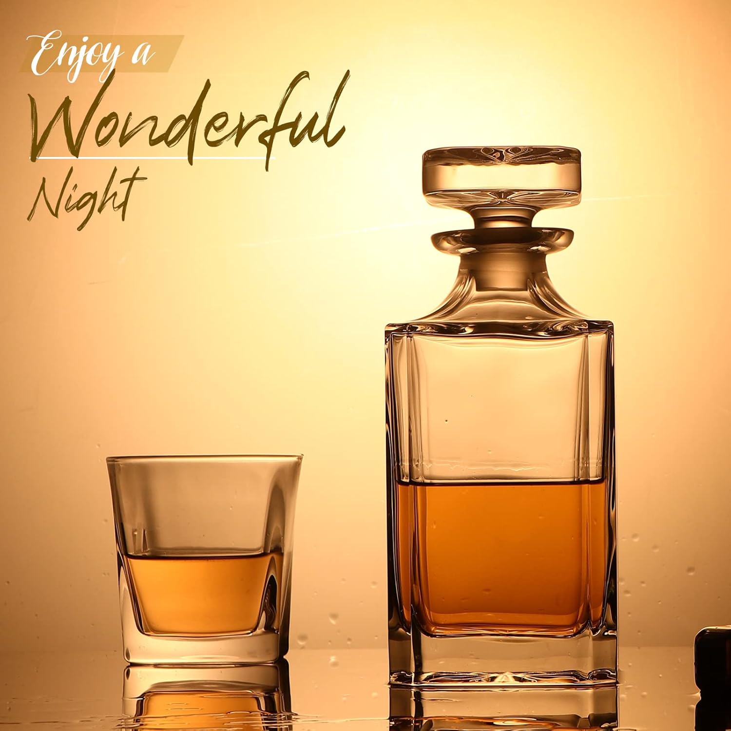 Glass Decanter Whiskey - 유리 디캔터 - 와인, 버번, 브랜디,