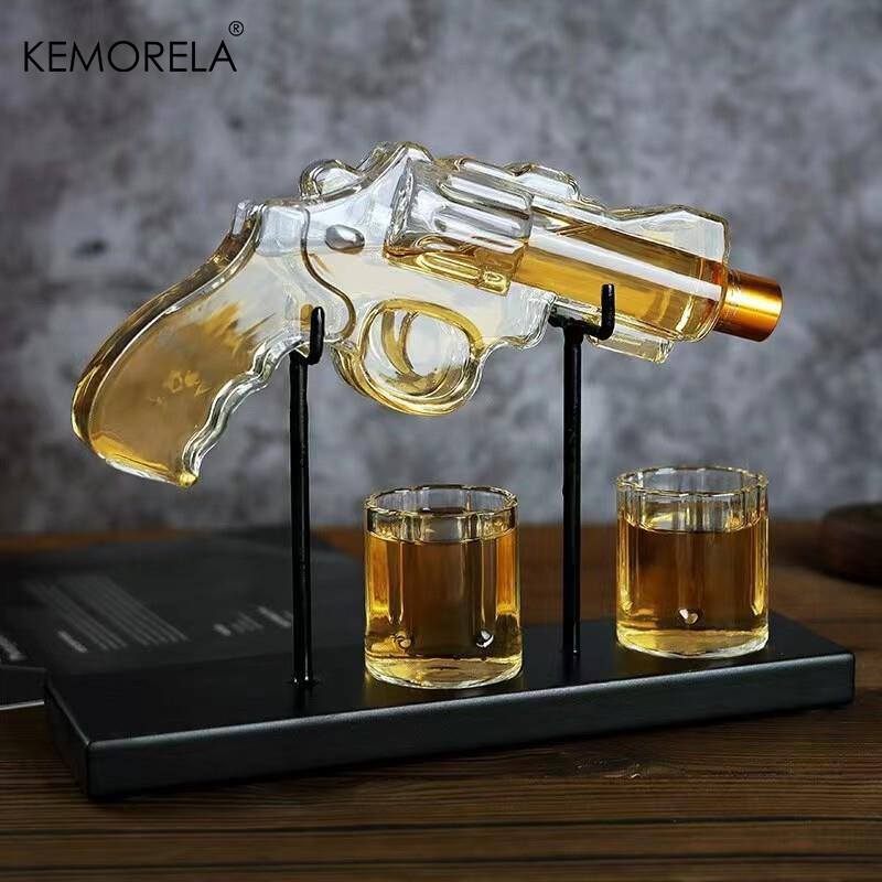 KEMORELA 리볼버 유리 디캔터 위스키 유리 세트, - Glass Decanter Whiskey 리뷰 및 가격