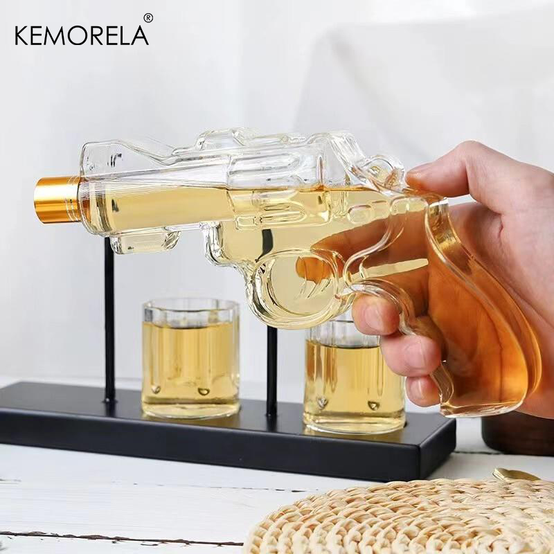 KEMORELA 리볼버 유리 디캔터 위스키 유리 세트, - Glass Decanter Whiskey 리뷰 및 가격