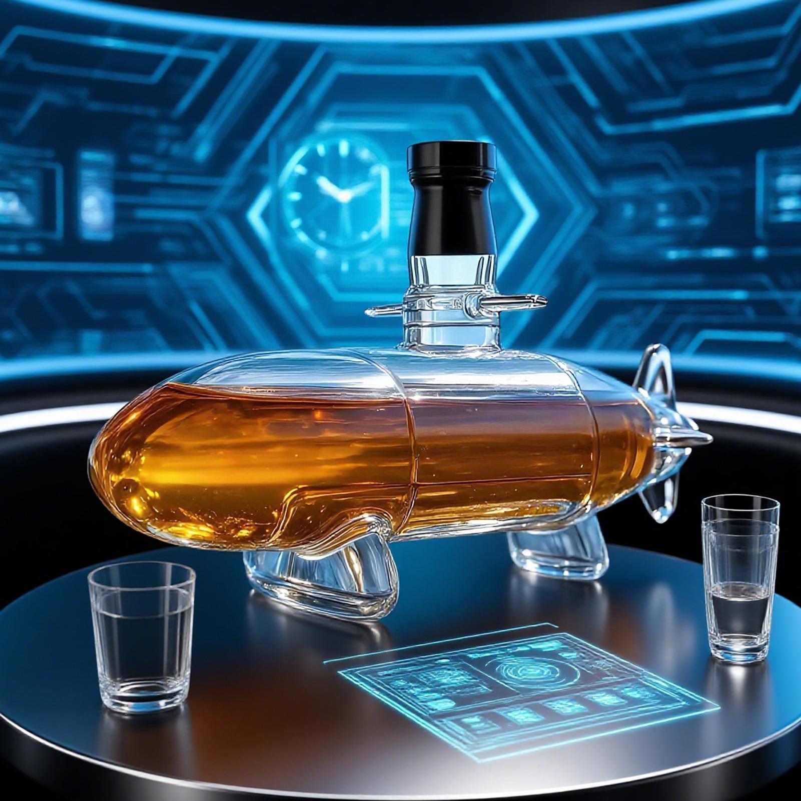 잠수함 모양 위스키 디캔터 레드 와인 위스키 주류 유리 - Glass Decanter Whiskey 리뷰 및 가격
